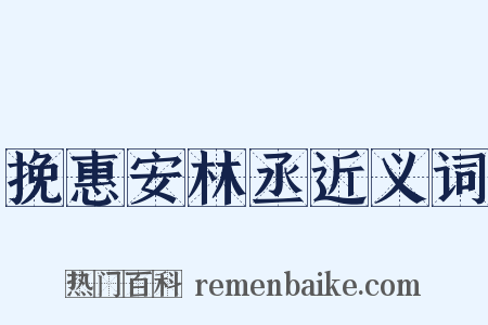 挽惠安林丞近义词是什么意思的图片